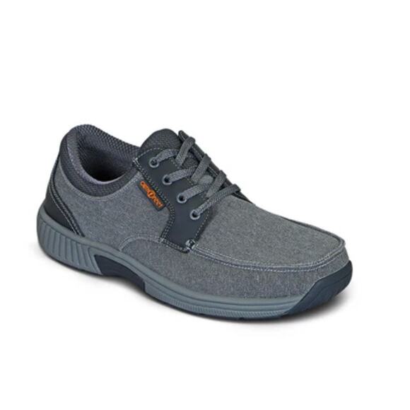 Orthofeet Porto Canvas Gray Shoes Size 11.5 Wide - Picture 1 of 8